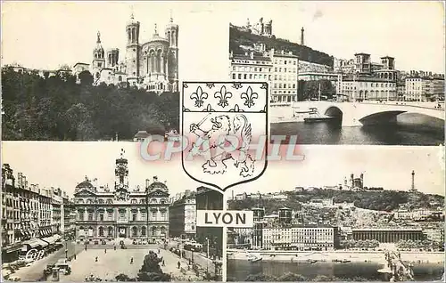 Moderne Karte Lyon Basilique ND de Fourviere