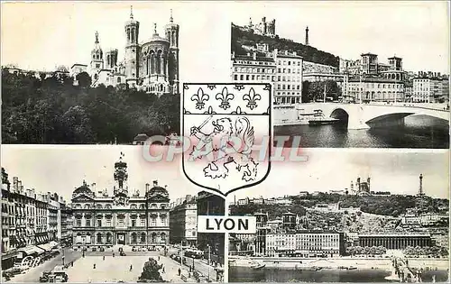 Moderne Karte Lyon Basilique ND de Fourviere