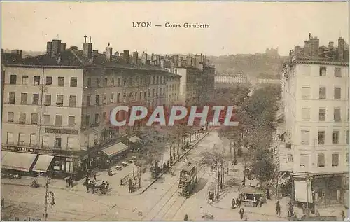 Ansichtskarte AK Lyon Cours Gambetta Tramway