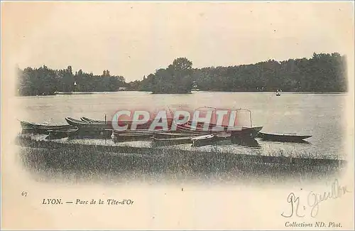 Cartes postales Lyon Parc de la Tete d'Or Bateaux