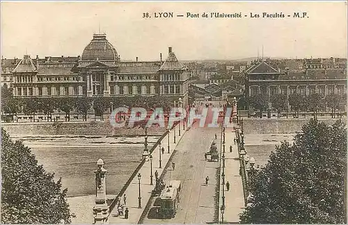 Ansichtskarte AK Lyon Pont de l'Universite Les Facultes Tramway