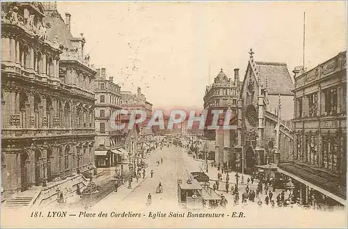 Cartes postales Lyon Place des Cordeliers Eglise Saint Bonaventure