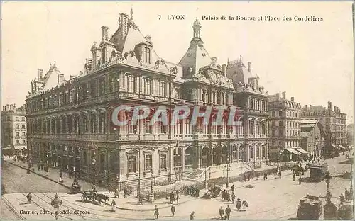 Ansichtskarte AK Lyon Palais de la Bourse et Place des Cordeliers