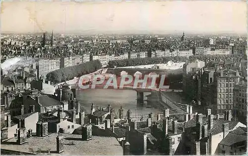 Cartes postales moderne Lyon Panorama sur les Ponts de la Saone