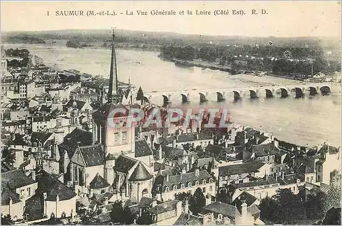 Cartes postales Saumur M et L La Vue generale et la Loire