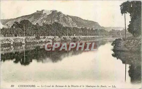 Cartes postales Cherbourg Le Canal de Relenue de la Divette et la Montagne du Route