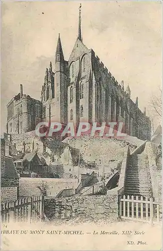 Cartes postales Abbaye du Mont Saint Michel La Merveille