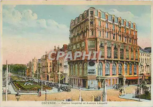 Cartes postales Ostende Casino Imperial et Avenue Leopold