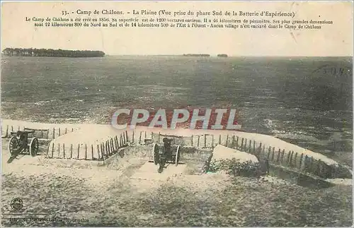 Ansichtskarte AK Camp de Chalons La Plaine Vue prise du phare Sud de la Batterie d'Experience Militaria