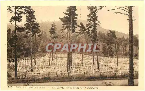 Ansichtskarte AK Col du Wettstein Le Cimetiere des Chasseurs Militaria