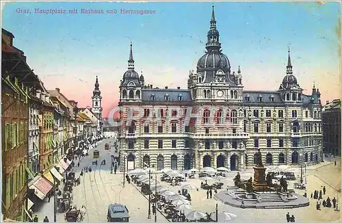 Cartes postales Graz Hauptplatz mit Rathaus und Herrengasse