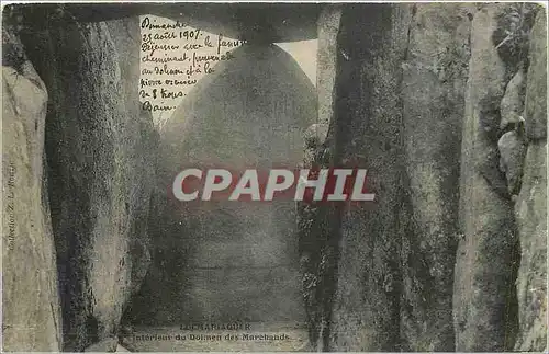 Ansichtskarte AK Interieur du Dolmen des Marchands Locmariaquer