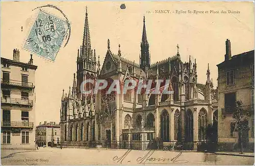 Cartes postales Nancy Eglise St Epvre et Place des Dames