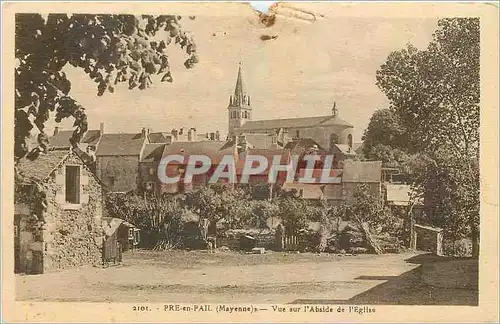 Cartes postales Pre en Pail Mayenne Vue sur l'Abside de l'Eglise