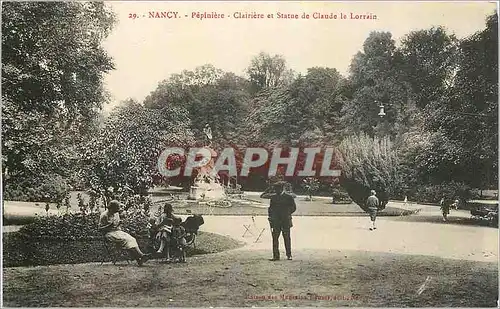 Cartes postales Nancy Pepiniere Clairiere et Statue de Claude le Lorrain