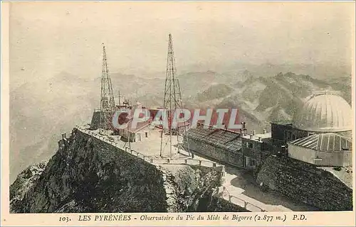 Cartes postales Les Pyrenees Observatoire du Pic du Midi de Bigorre