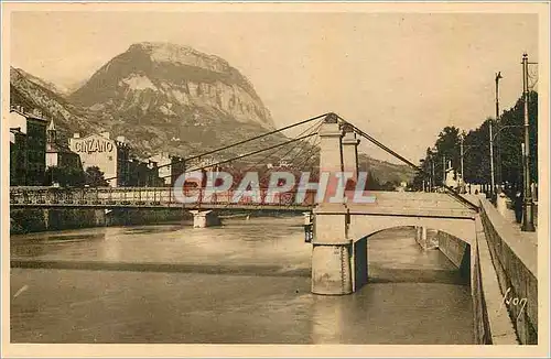 Cartes postales Grenoble Isere Le Saint Eynard et le Pont suspendu sur l'Isere