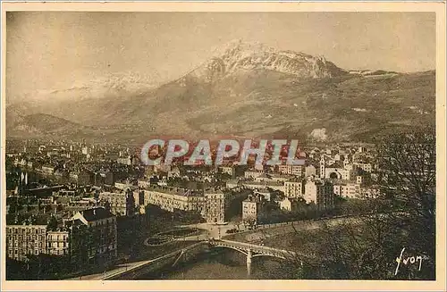 Ansichtskarte AK Grenoble Isere Vue generale et le Moucherotte