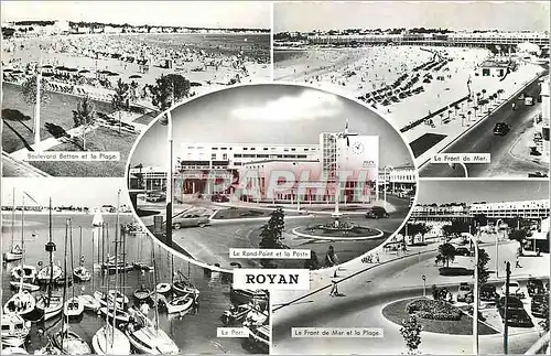 Cartes postales moderne Royan Boulevard Italien et la plage Le front de mer Le port Bateaux