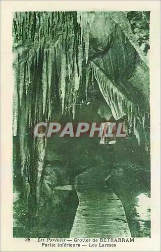Cartes postales Les Pyrenees Grottes de Betharram Partie inferieure Les Larmes