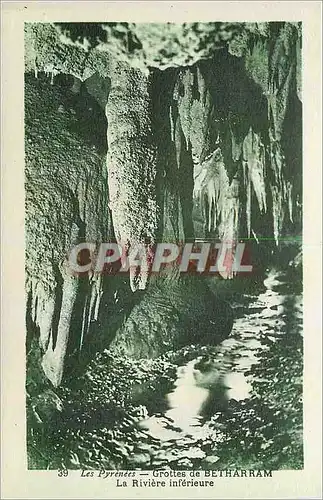 Cartes postales Les Pyrenees Grottes de Betharram La Riviere inferieure