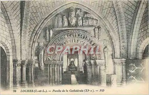 Cartes postales Loches L et L Porche de la Cathedrale