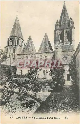 Ansichtskarte AK Loches La Collegiale Saint Ours