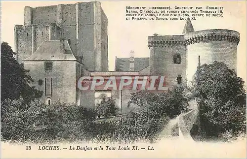 Cartes postales Loches Le Donjon et la Tour Louis XI