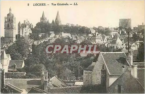 Ansichtskarte AK Loches Vue Generale