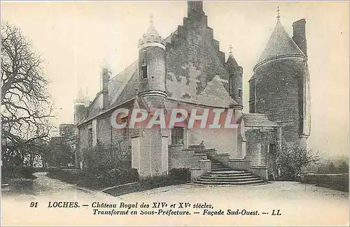 Cartes postales Loches Chateau Royal des XIV et XV