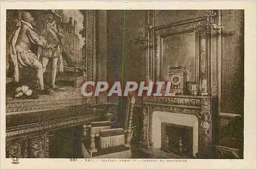 Ansichtskarte AK Pau Chateau Henri IV Cabinet du Souverain