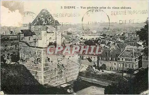 Ansichtskarte AK Dieppe Vue generale prise du vieux chateau