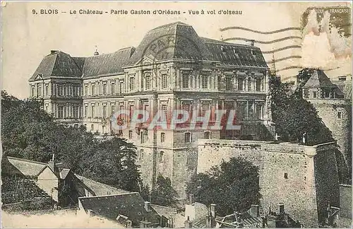 Cartes postales Blois Le Chateau Partie Gaston d'Orleans Vue a vol d'oiseau