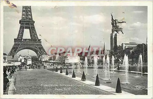 Cartes postales Exposition Internationale Paris 1937 Tour Eiffel