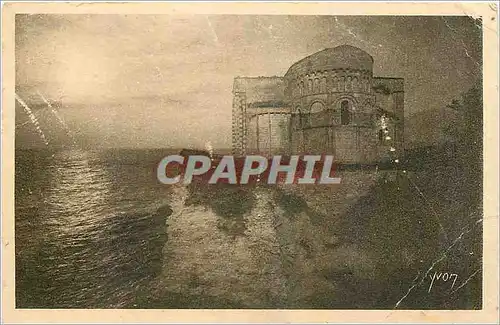 Ansichtskarte AK Royan La Vieille Eglise de Talmont au Soleil couchant