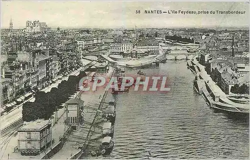 Cartes postales Nantes L'Ile Feydeau prise du Transbordeur