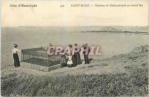 Cartes postales Saint Malo Tombeau de Chateaubriand au Grand Bey