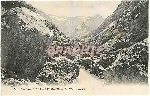 Cartes postales Route de Luz a Gavarnie Le Chaos