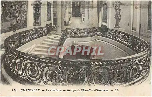 Ansichtskarte AK Chantilly Le Chateau Rampe de l'Escalier d'Honneur