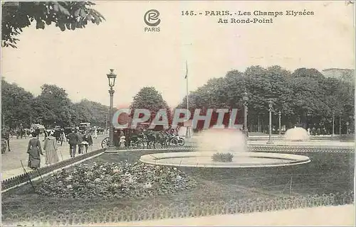 Cartes postales Paris Les Champs Elysees Au Rond Point