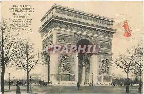 Cartes postales Paris Arc de Triomphe de l'Etoile