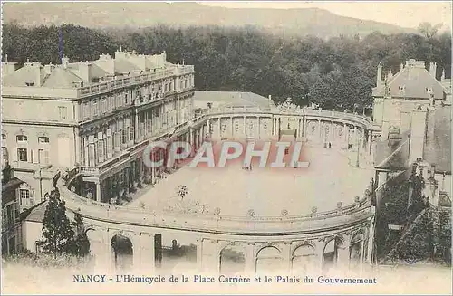 Cartes postales Nancy L'Hemicycle de la Place Carriere et le Palais du Gouvernement