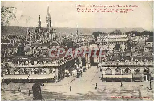 Ansichtskarte AK Nancy Vue Panoramique sur la Place de la Carriere