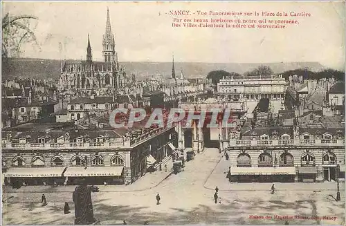 Cartes postales Nancy Vue Panoramique sur la Place de la Carriere
