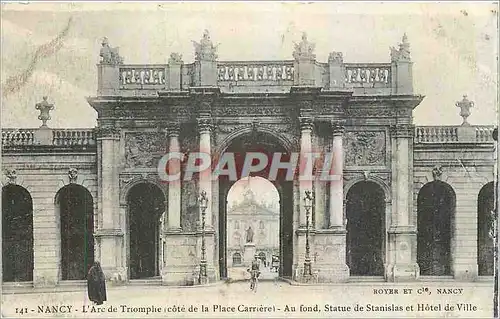 Cartes postales Nancy L'Arc de Triomphe cote de la place Carriere