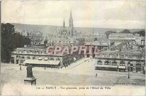 Cartes postales Nancy Vue generale prise de l'Hotel de Ville