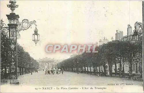 Cartes postales Nancy La Place Carriere L'Arc de Triomphe