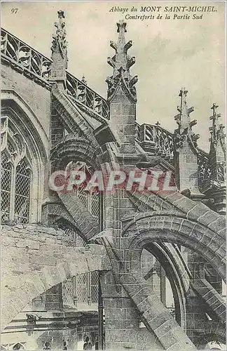 Cartes postales Abbaye du Mont Saint Michel Contreforts de la Partie Sud