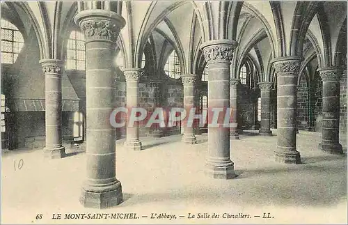 Ansichtskarte AK Le Mont Saint Michel L'Abbaye La Salle des Chevaliers