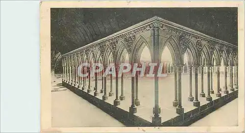 Cartes postales Abbaye du Mont Saint Michel Cloitre